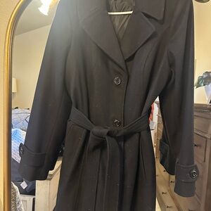 London Fog Classic Black Wool Coat